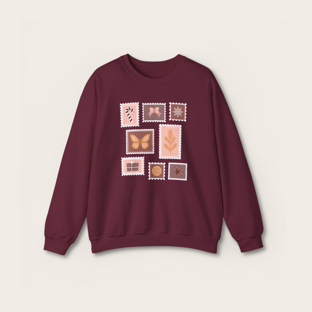 Sweatshirt unisexe - Rose noël