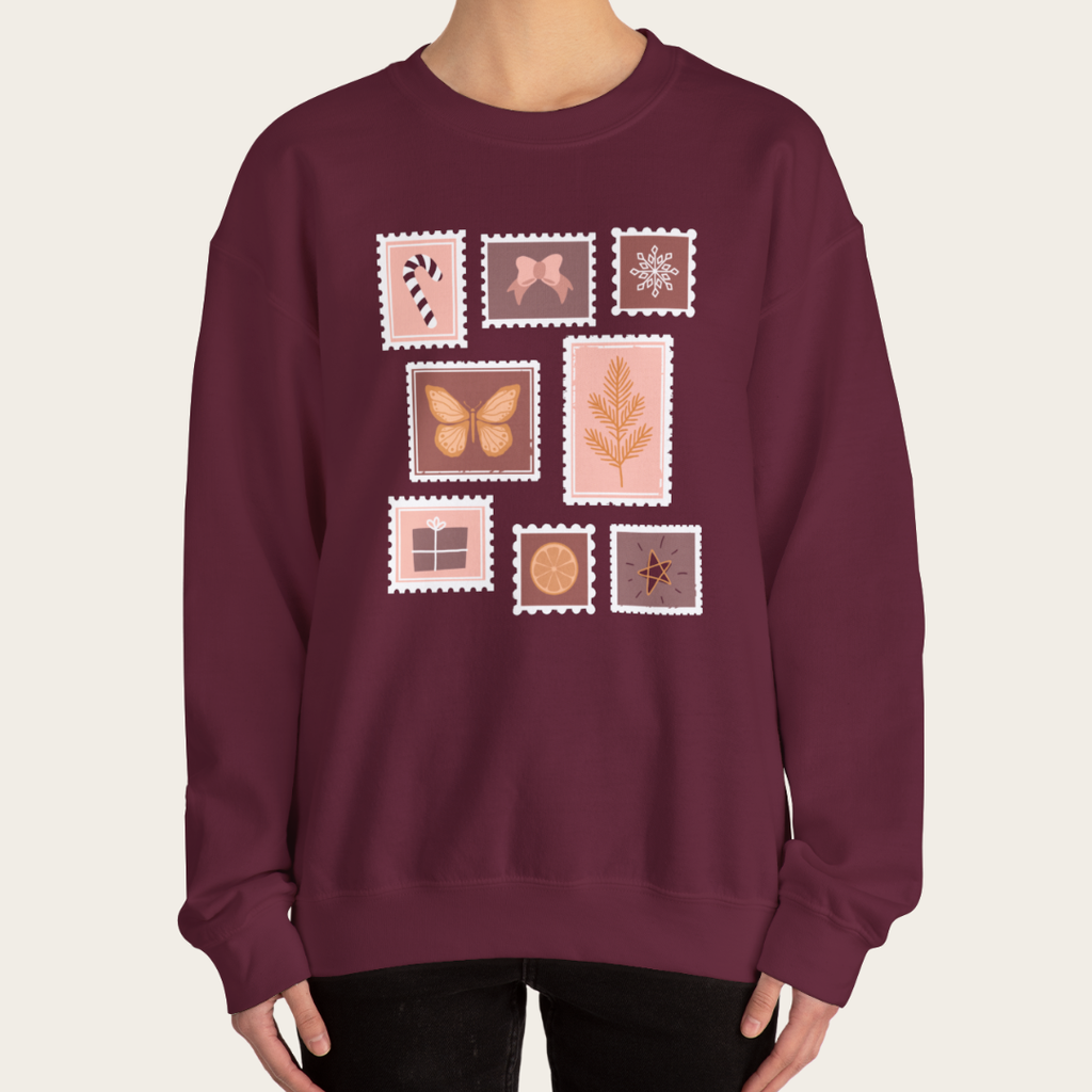 Sweatshirt unisexe - Rose noël