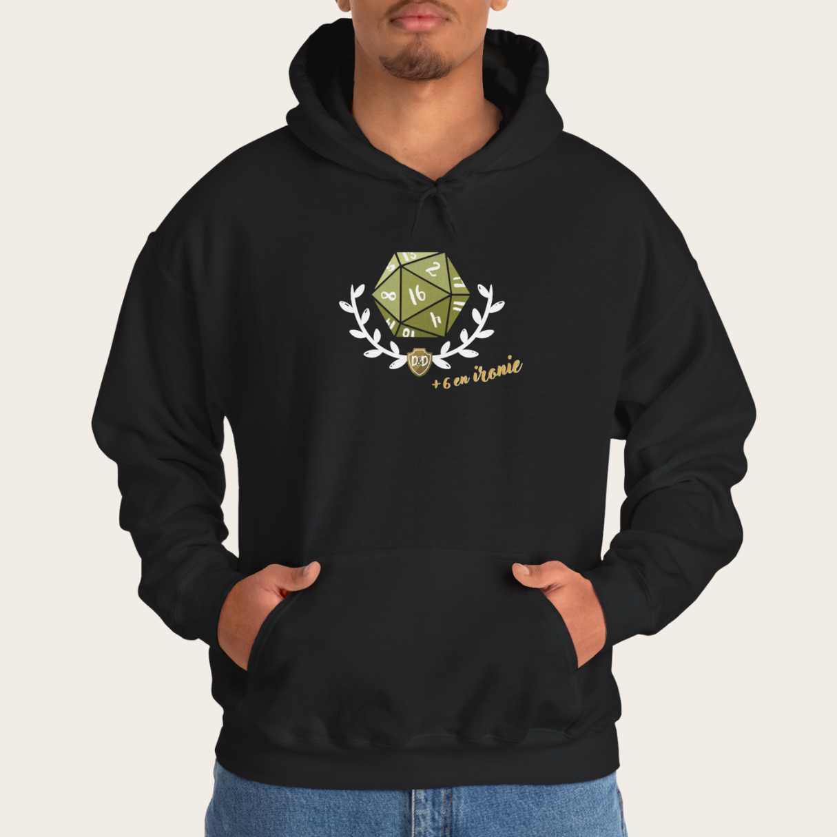 Sweat à capuche unisexe - D&D joueur ironique