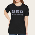T-shirt noir unisexe  - Vision trouble