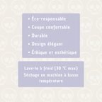 Sweat à capuche noir unisexe - Douceur post-mortem